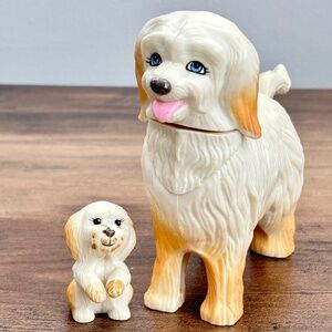 BARBIE Clean Up Pup Playset Dog TIKA Mom Puppy Magnetic Color Changing Dogs SET